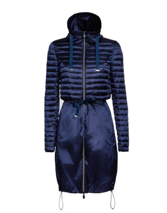 save-the-duck-d4445w-iris6-blue-black con cappuccio e coulisse in vita