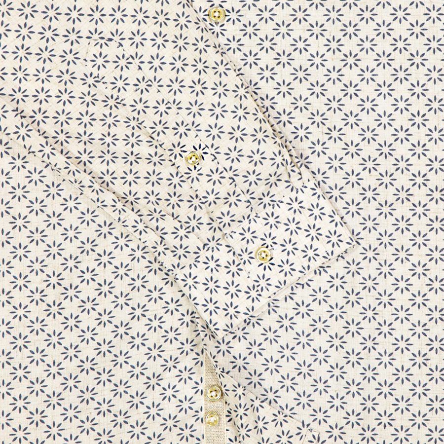 camicia collo coreana manica lunga stampa margherite webb & scott