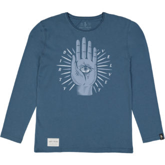 Dirty Velvet maglietta manica lunga the beholder colore blu scuro