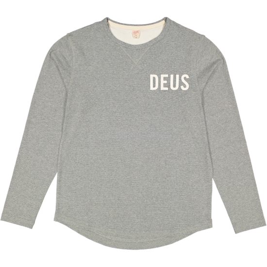 deus ex machina felpa jake manica lunga tee grigio chiaro dma51155 grey marle