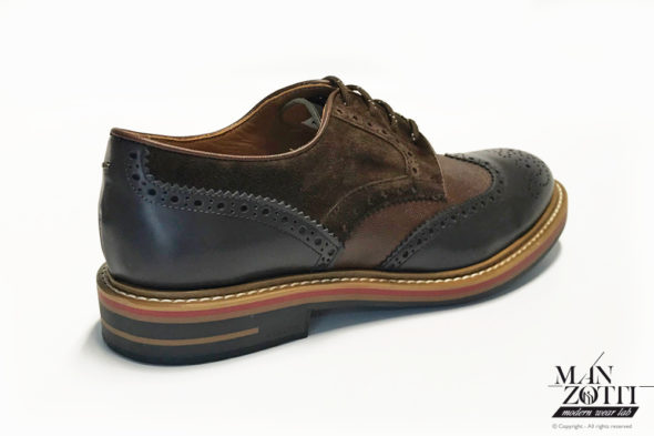 brimarts scarpa modello derby 311588PM multicolor seta colore moro