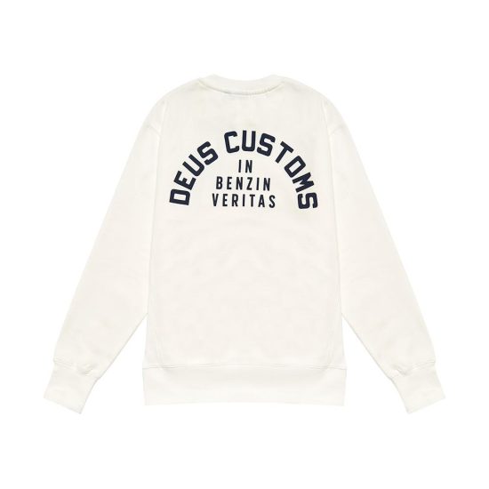 deus ex machina felpa girocollo octane bianco vintage