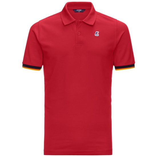 kway polo vincent contrast k008j50 Q03 rosso red