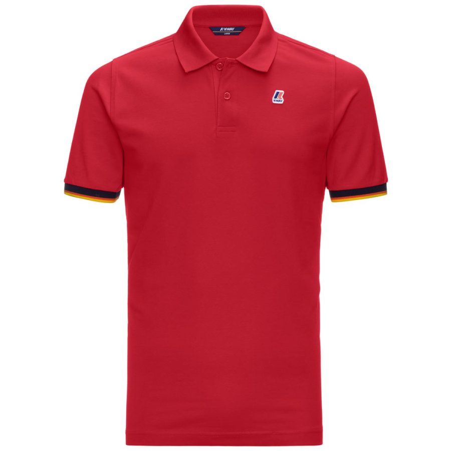 kway polo vincent contrast k008j50 Q03 rosso red
