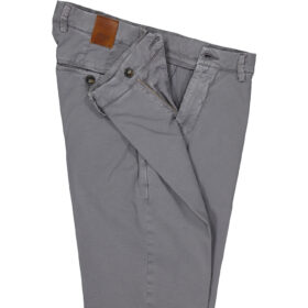 briglia 1949 pantalone slim uomo bg05 37722 780 cotone delavè grigio medio micro quadretto tono su tono