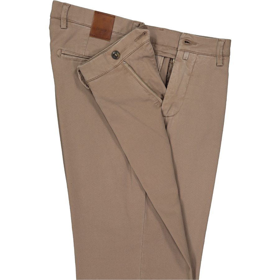 briglia 1949 pantalone slim uomo bg05 37756 736 cotone piquet delavè beige scuro