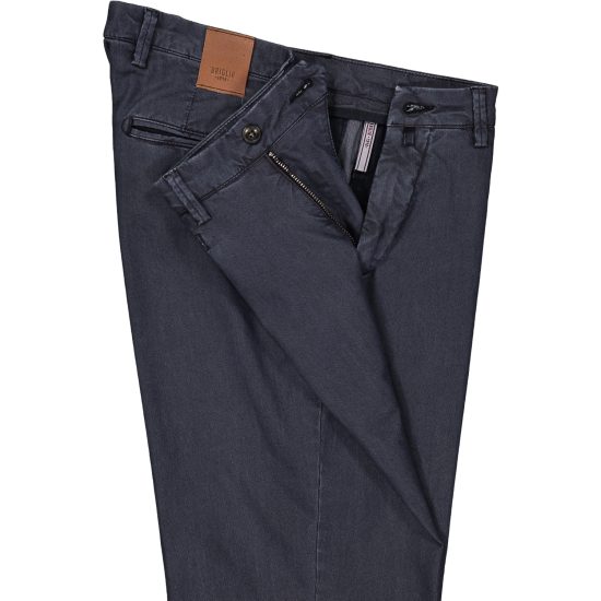 briglia 1949 pantalone slim uomo bg05 38575 511 cotone piquet delavè blu