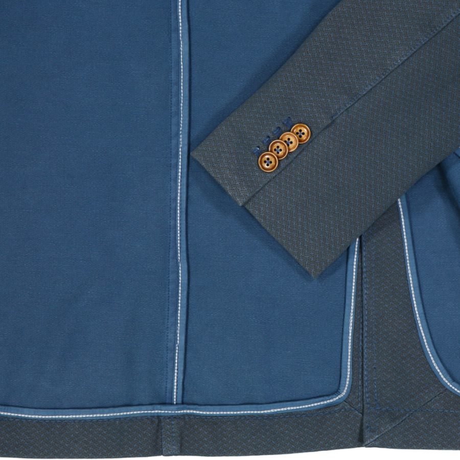 circolo 1901 giacca uomo due bottoni tasche applicate jersey elasticizzata cn1105 micro fantasia avio