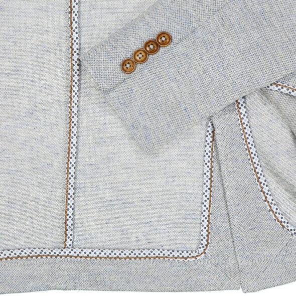 circolo 1901 giacca due bottoni uomo tasche applicate cn1116 piquet lino grigio perla