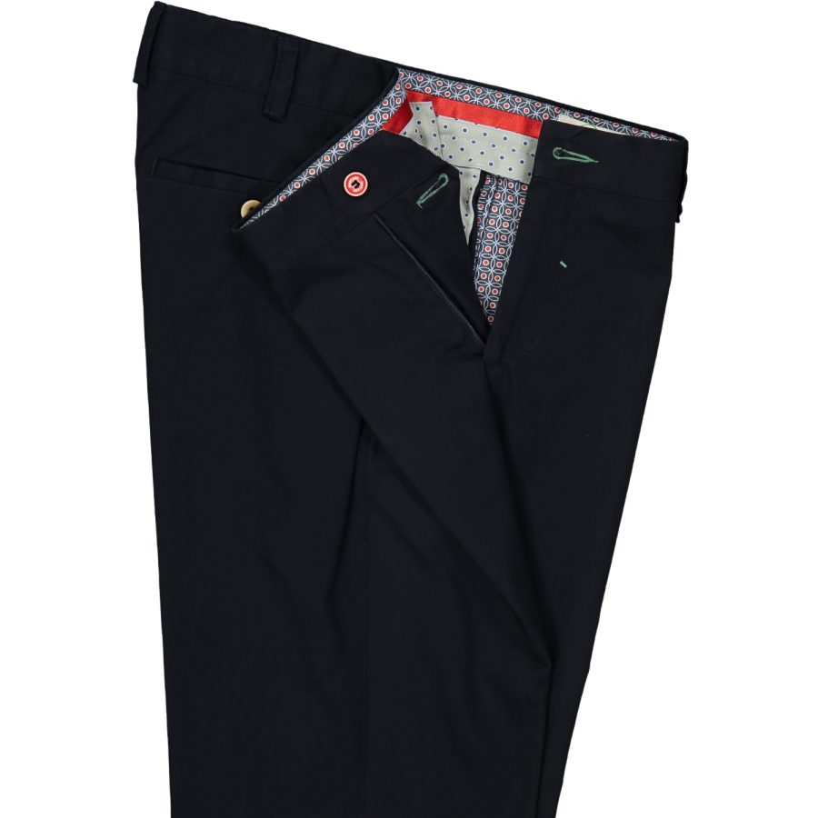 mascaro pantalone slim uomo popeline cotone 87 tinta unita blu scuro 88