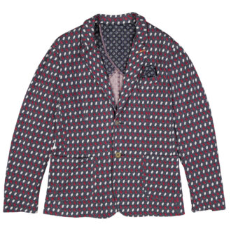 bob giacca uomo jersey ball jacquard blu