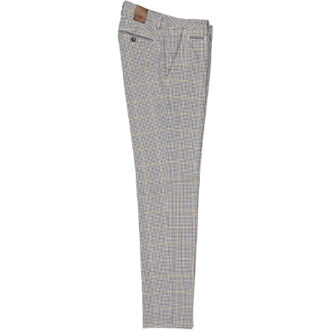 briglia 1949 pantalone slim uomo b05 cotone 320155 quadretti 23 blu