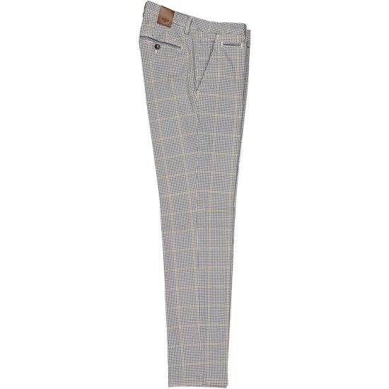 briglia 1949 pantalone slim uomo b05 cotone 320155 quadretti 23 blu