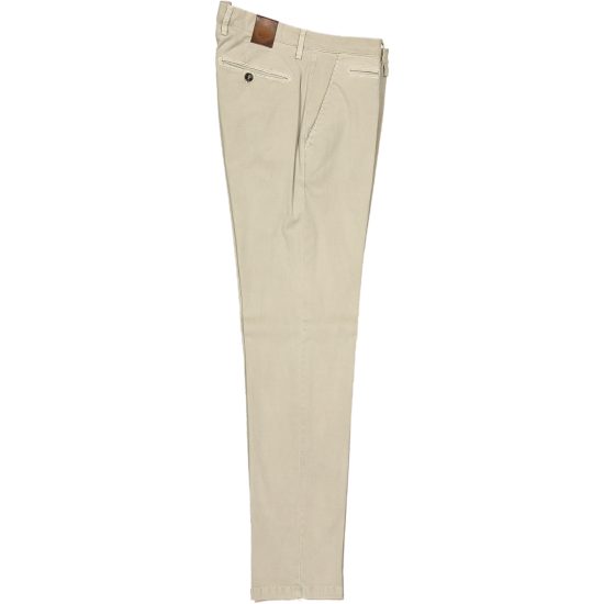 briglia 1949 pantalone slim uomo bg05 320511 523 cotone piquet delavè beige chiaro