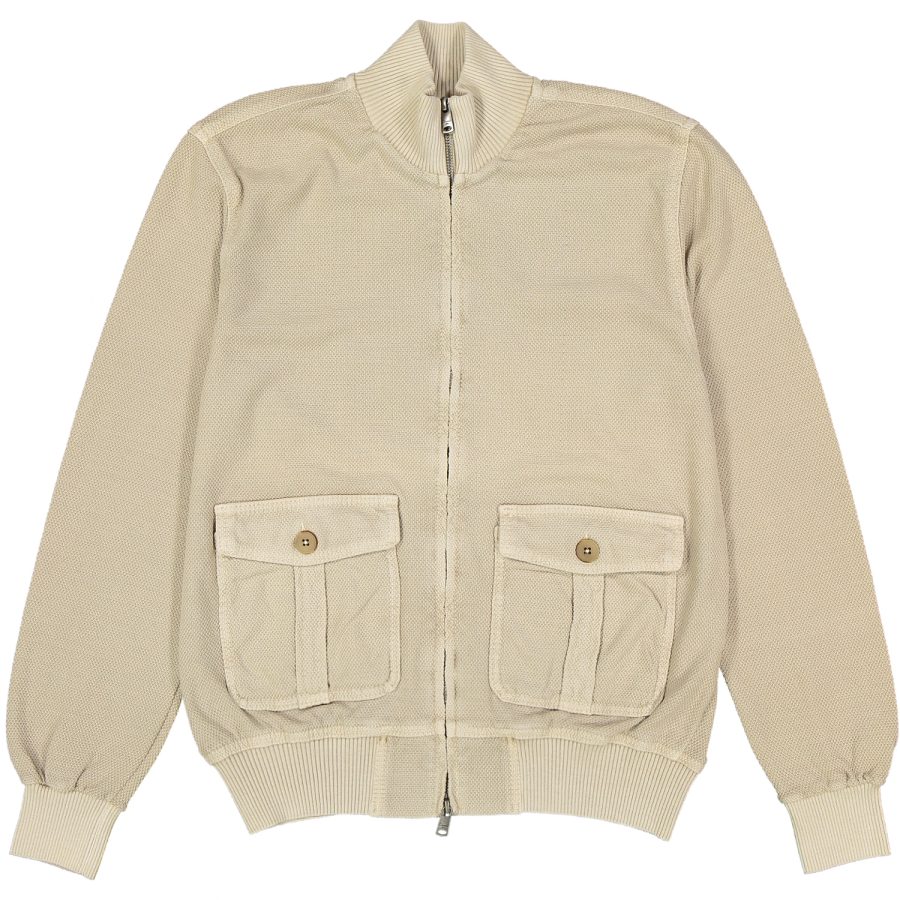 circolo 1901 giubbino uomo cotone cn464 beige sabbia full zip