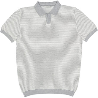 circolo 1901 polo mezza manica in filo di cotone cn1174 m544 grigio cenere