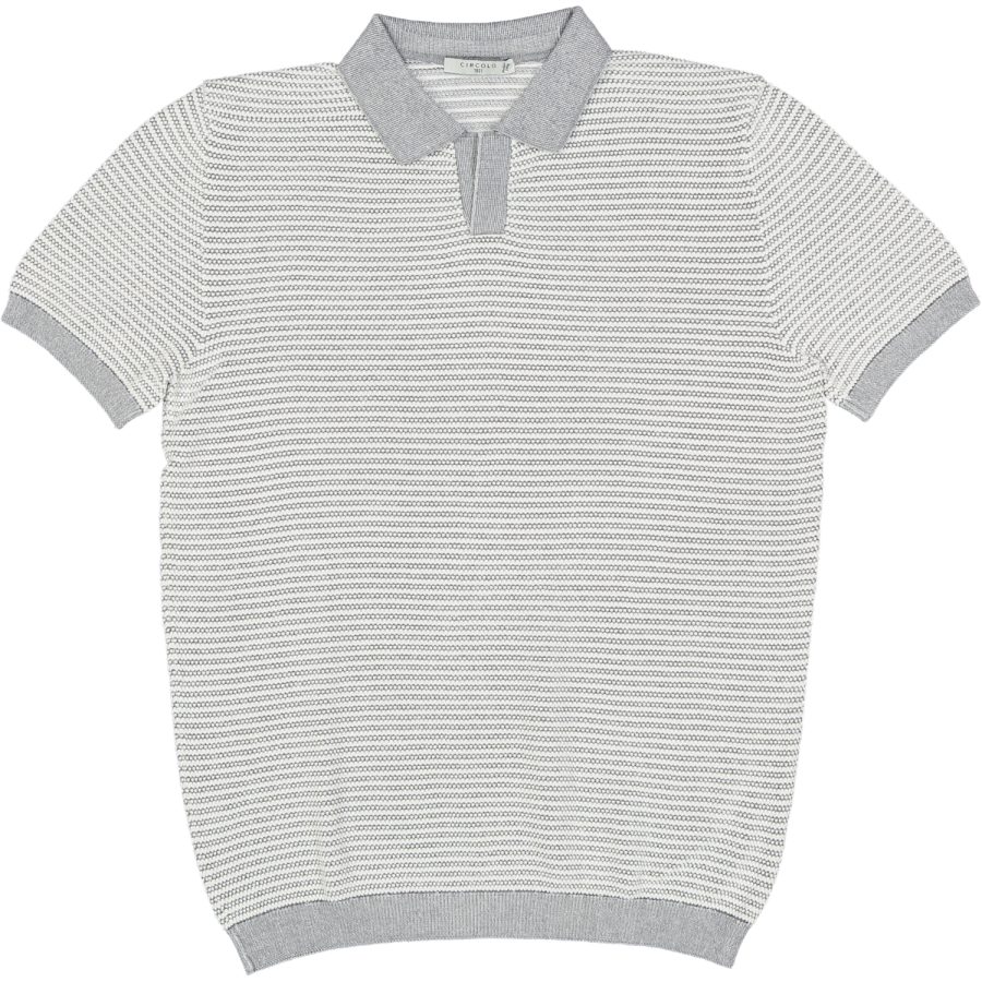 circolo 1901 polo mezza manica in filo di cotone cn1174 m544 grigio cenere