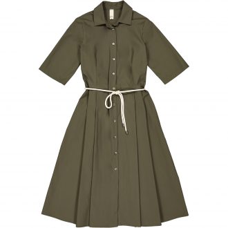 etici abito camicia colore verde militare in cotone a27148 00701