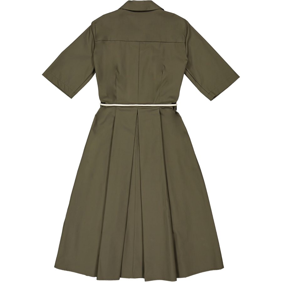 etici abito camicia colore verde militare in cotone a27148 00701