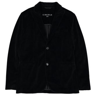 circolo 1901 giacca uomo velluto liscio velour colore nero cn2016 rever a lancia