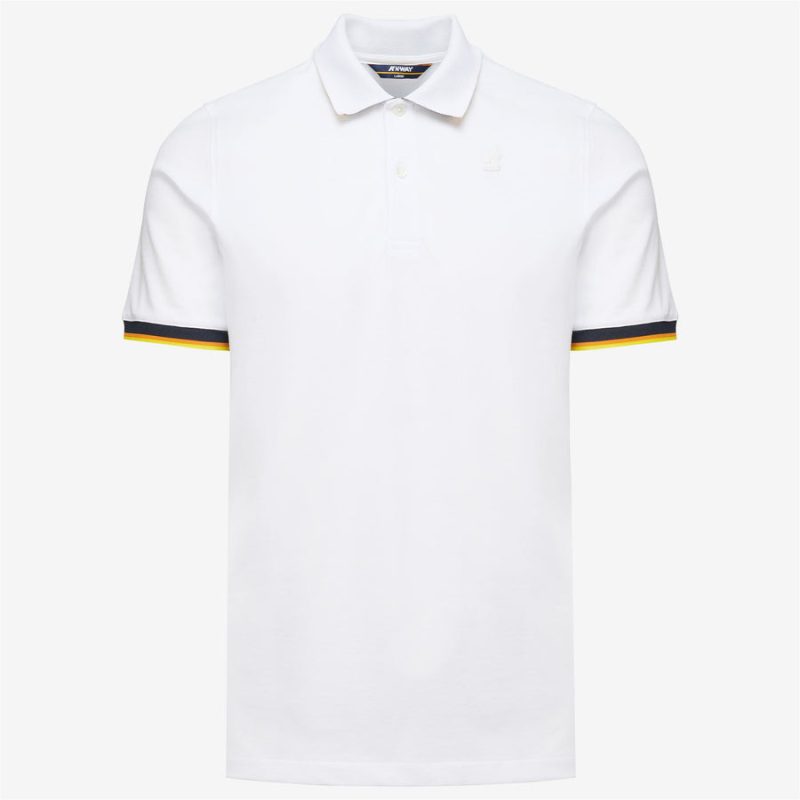 k-way polo uomo modello vincent k7121w 001 bianco white