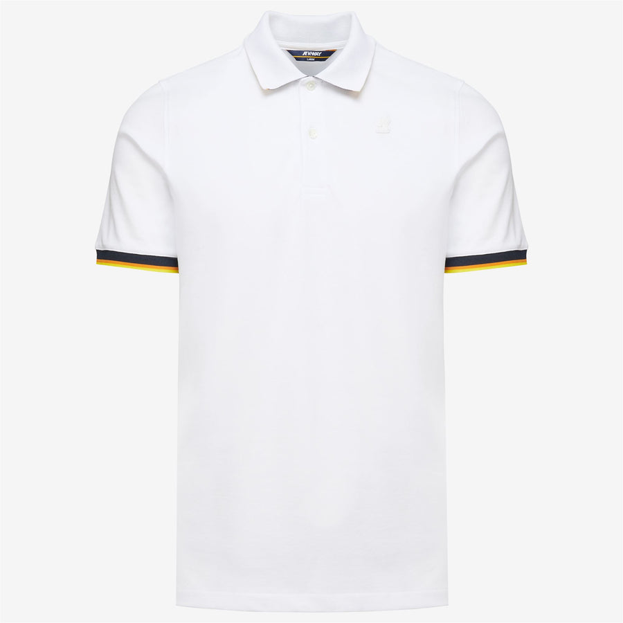 k-way polo uomo modello vincent k7121w 001 bianco white