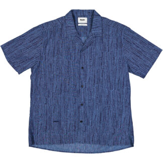 brava fabrics camicia mezza manica camou blu navy