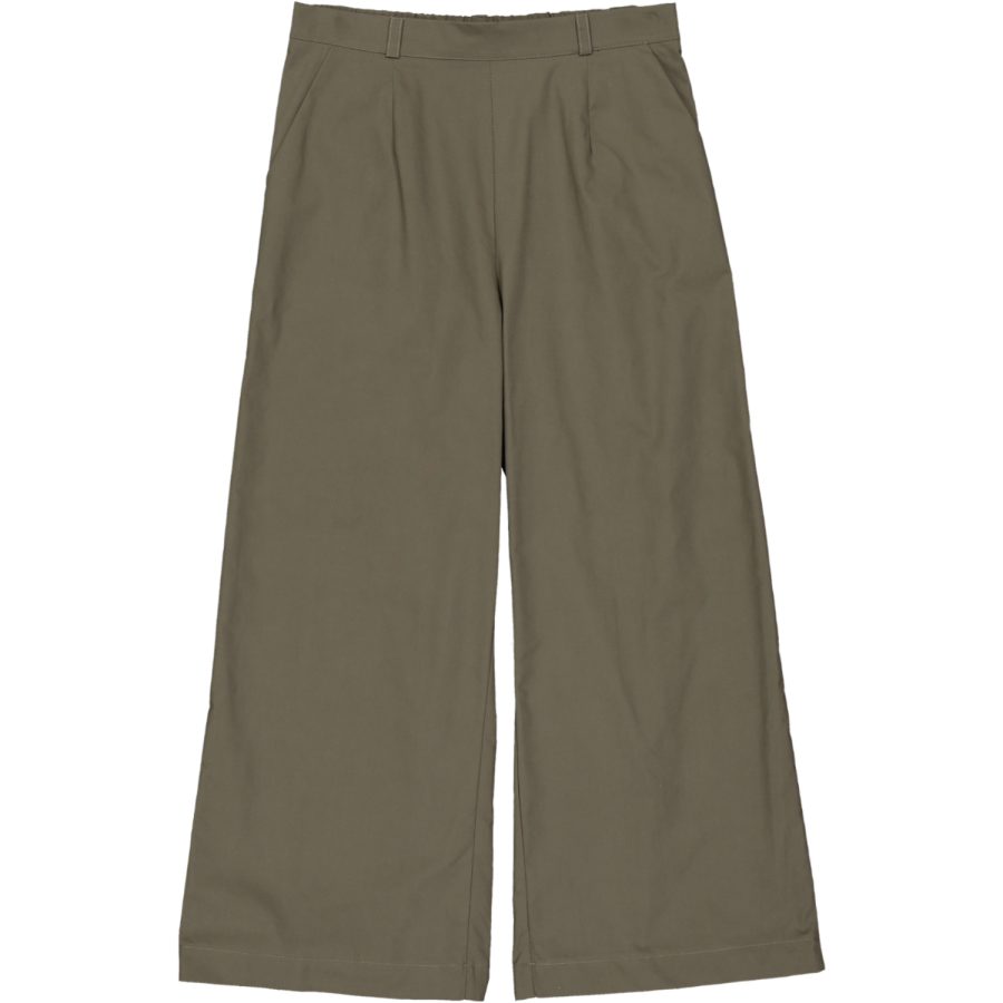 etici pantalone palazzo cotone p3 4300 00701 verde militare