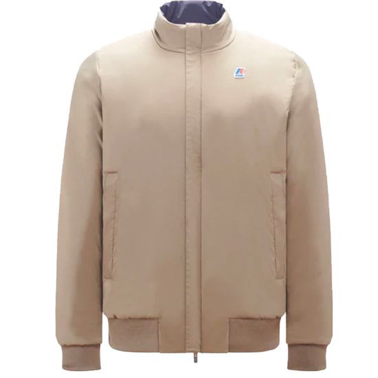 k-way uomo modello arsene warm double colore blu-blue-depth beige taupe abl