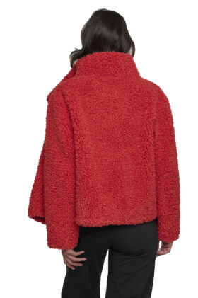rino pelle giacca donna eco orsetto modello novin 7002210 colore rosso cayenna