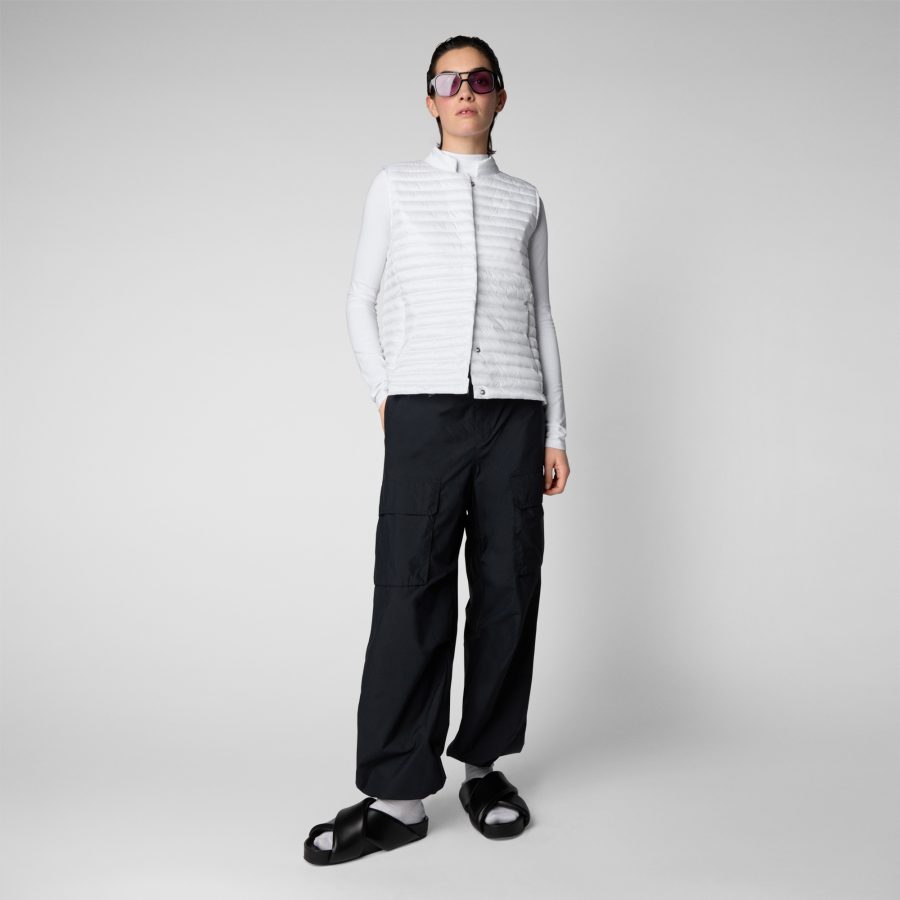 save the duck gilet aria iris bianco colore bianco 00002