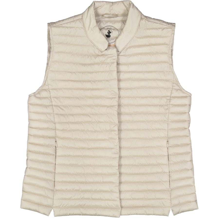 save-the-duck-donna-aria-iris-beige-40003 save the duck gilet donna modello aria iris beige 40003