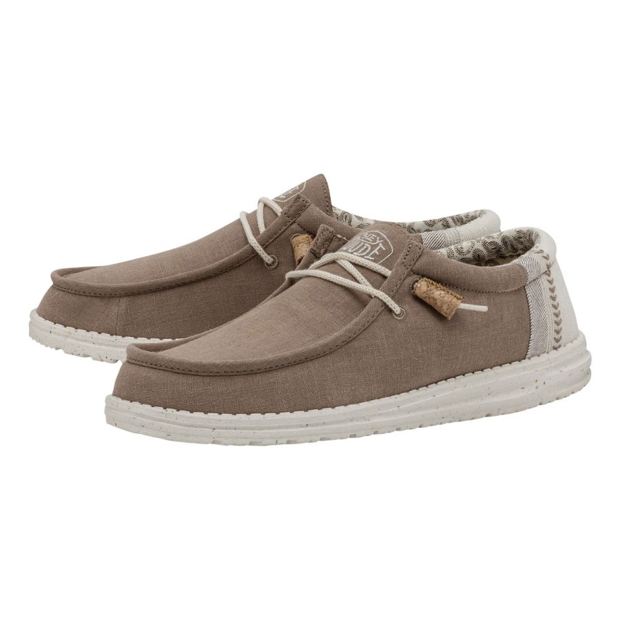 heydude scarpa uomo wally break stitch colore beige argilla clay
