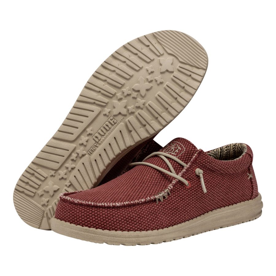 heydude uomo modello wally braided 40003 6vp pompeian red