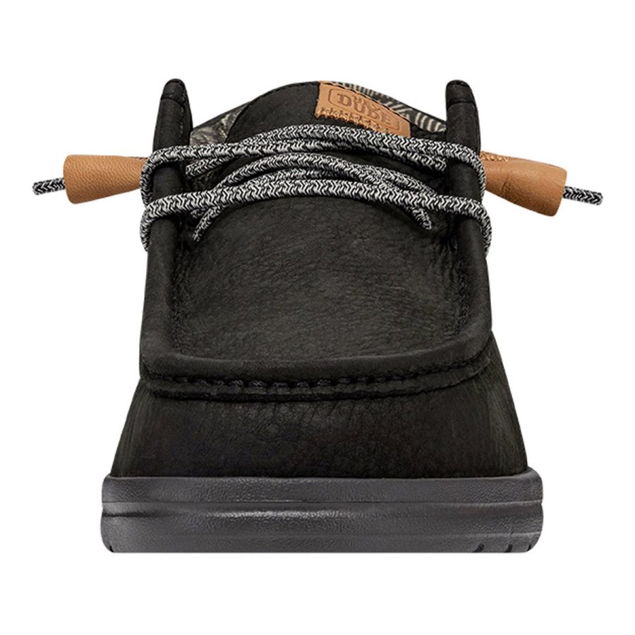 heydude mocassino modello wally grip craft black leather colore nero