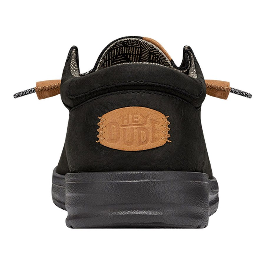 heydude mocassino modello wally grip craft black leather colore nero