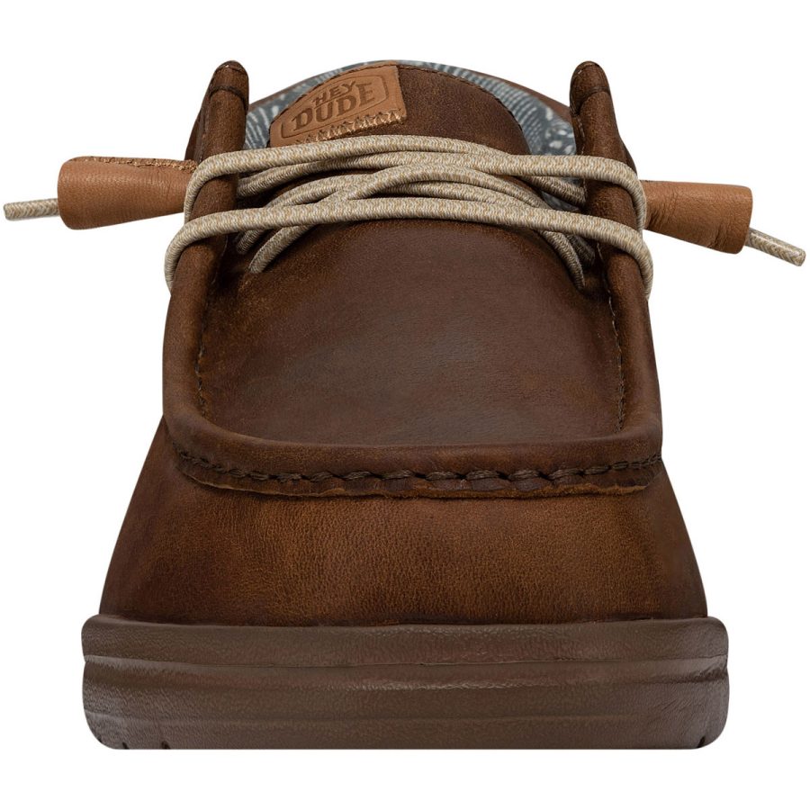 heydude mocassino modello wally grip craft brown leather colore marrone