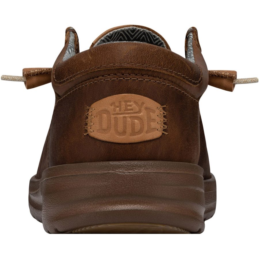heydude mocassino modello wally grip craft brown leather colore marrone