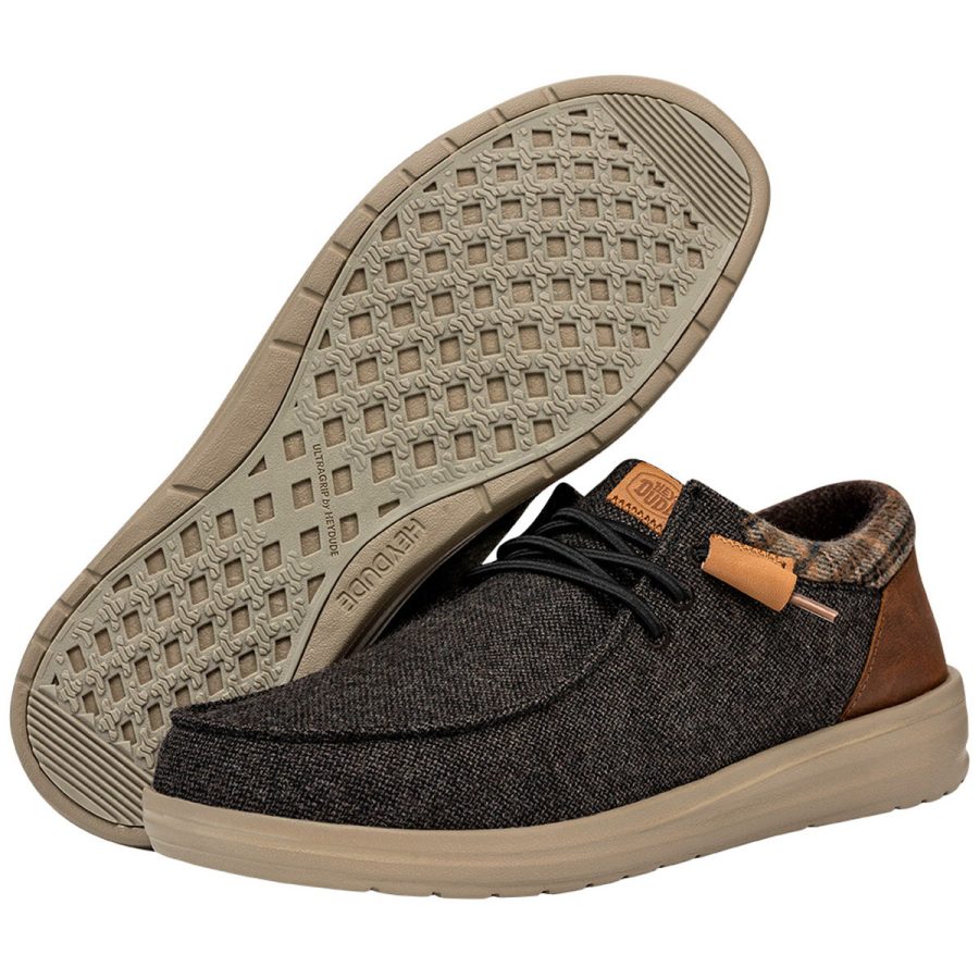 heydude uomo modello wally grip wool colore marrone