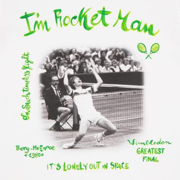 bob maglietta blawy print51 colore bianco tennis