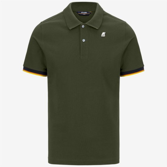 kway polo modello vincent k7121iw h11 green cypress
