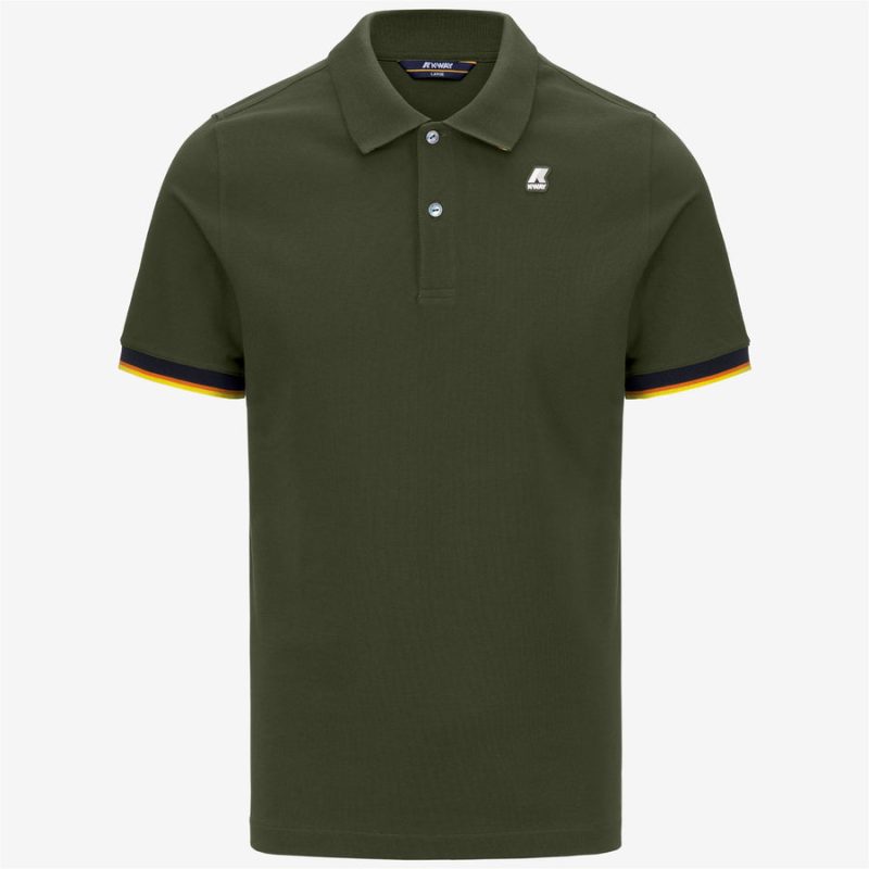 kway polo modello vincent k7121iw h11 green cypress