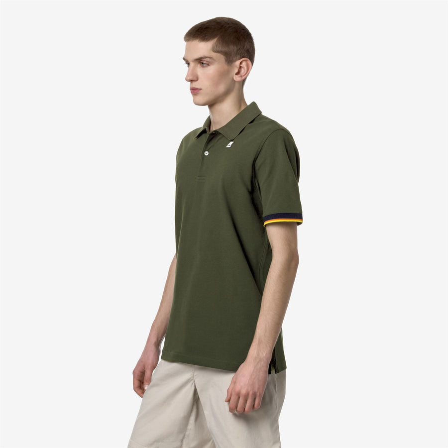 kway polo modello vincent k7121iw h11 green cypress
