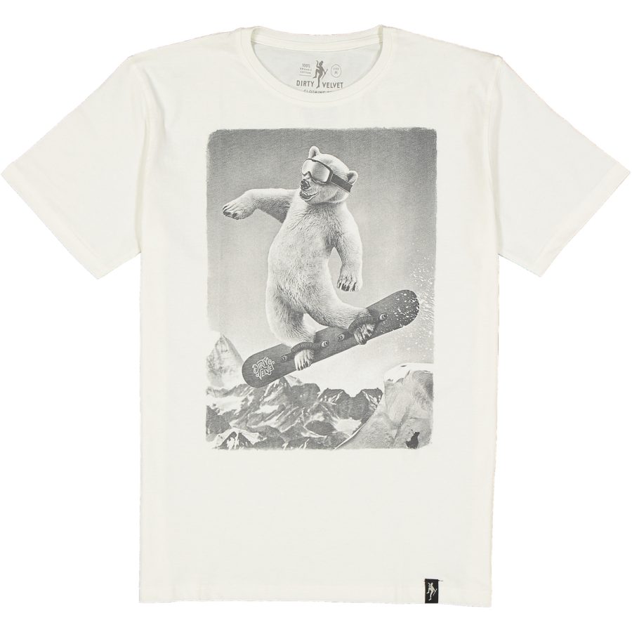 maglietta mezza manica dirty velvet air bear bianca vintage white orso
