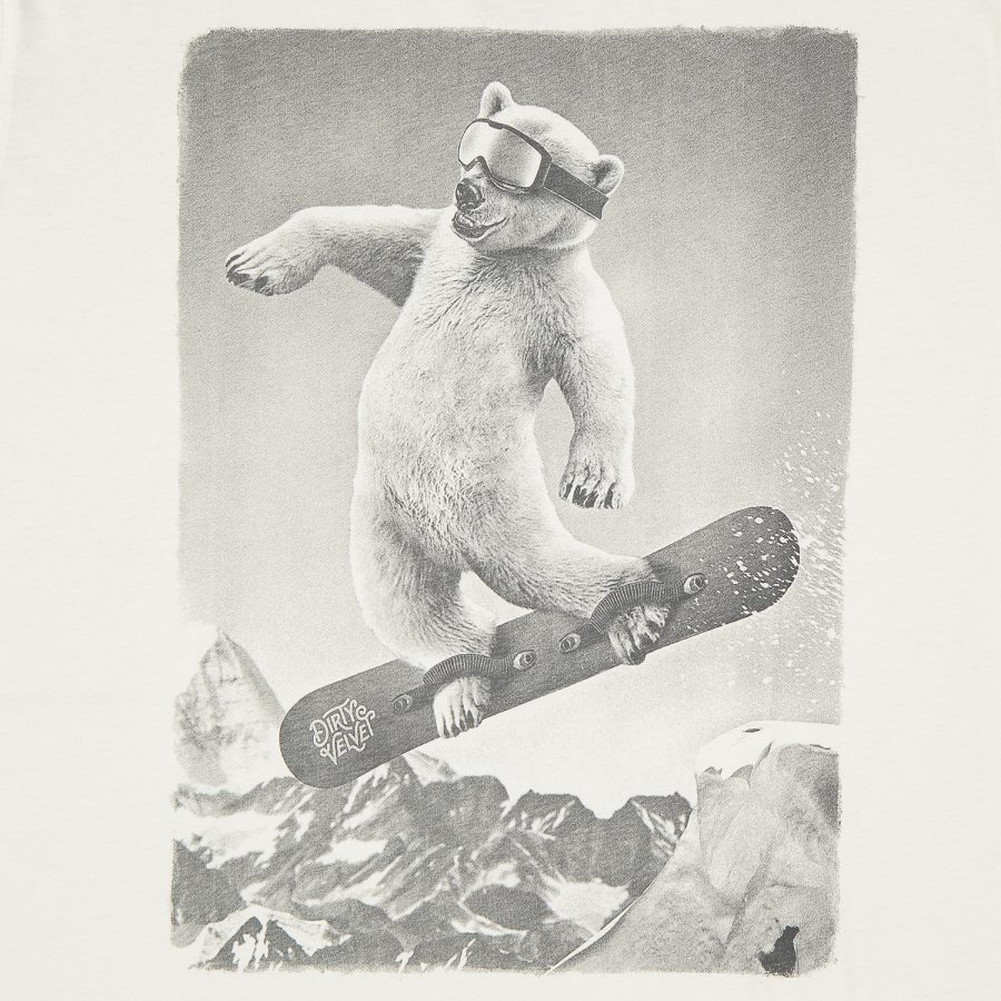 maglietta mezza manica dirty velvet air bear bianca vintage white orso