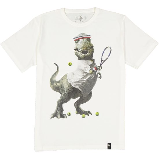 dirty velvet maglietta mezzamanica tennisaurus rex