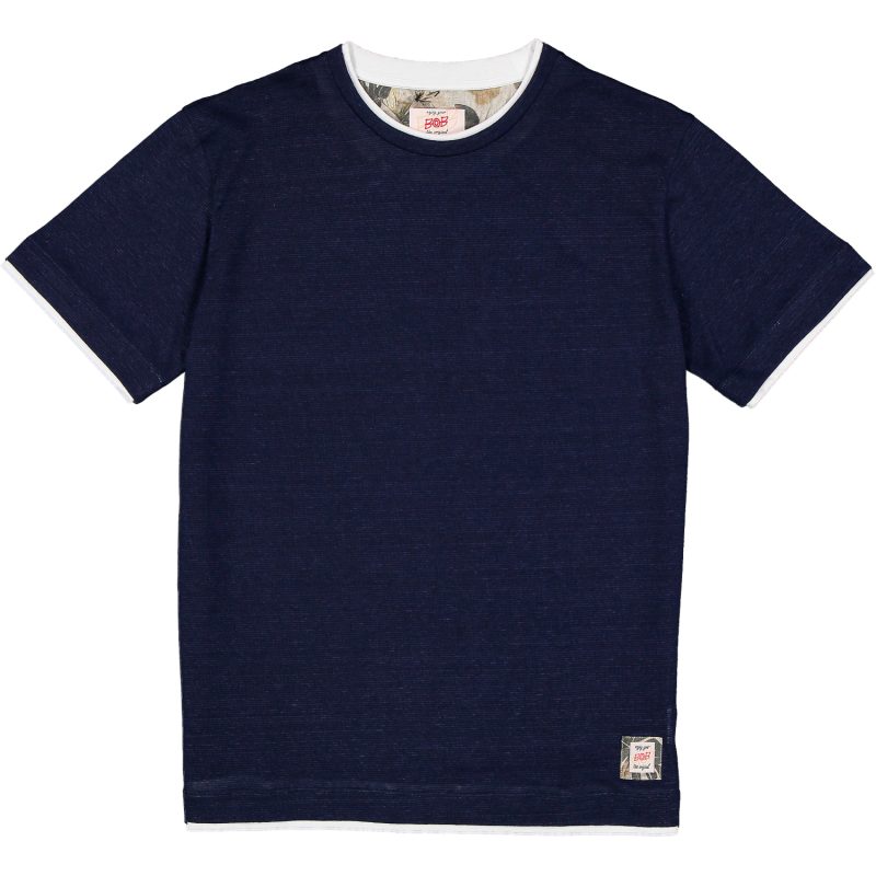 maglietta lino bob vr0273 blu