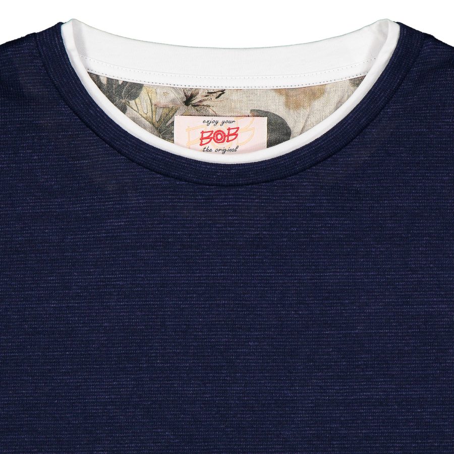 maglietta lino bob vr0273 blu