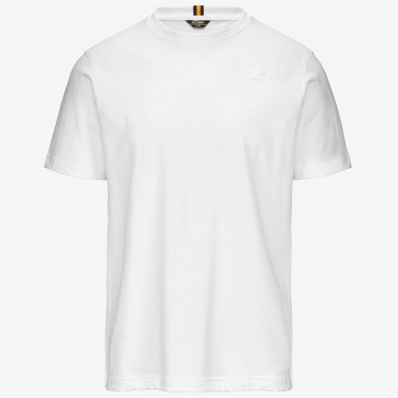 k-way maglietta uomo odom letitrain k4125ew 001 bianco white
