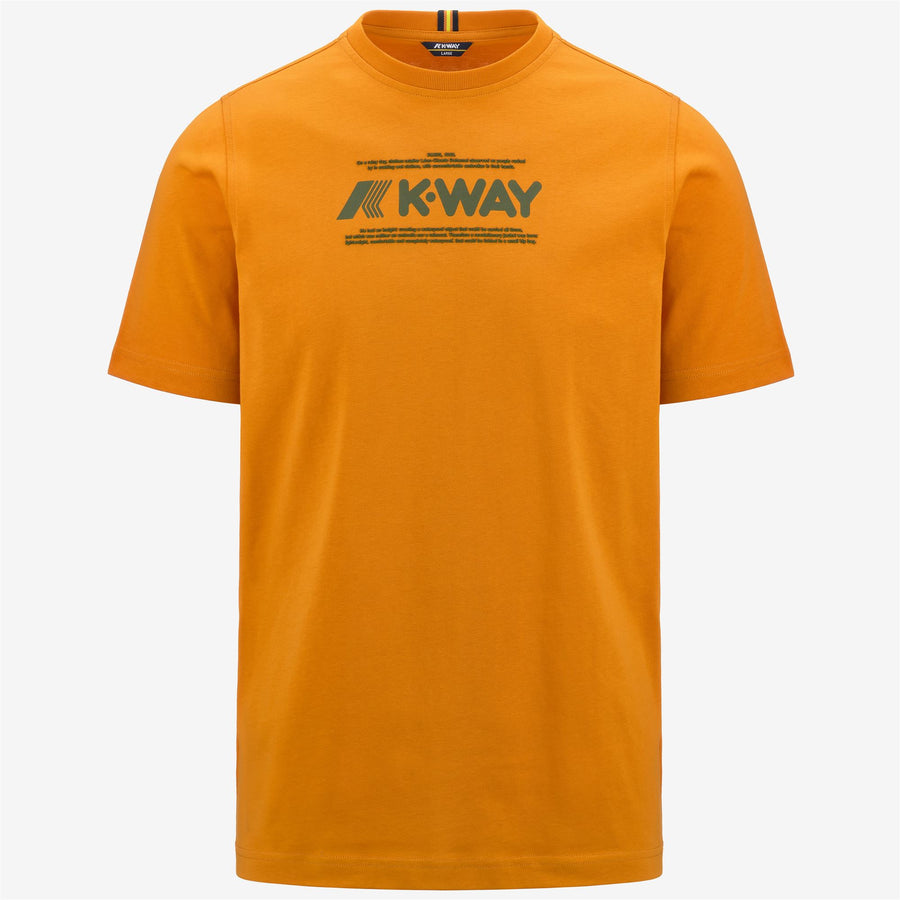 k-way uomo maglietta modello odom typo k4125dw m30 orange md